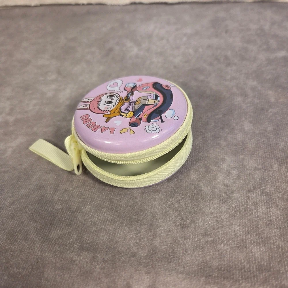 Labubu Cartoon Bunny Scooter Zipper Round Coin Pouch Kids Small Bag Holder